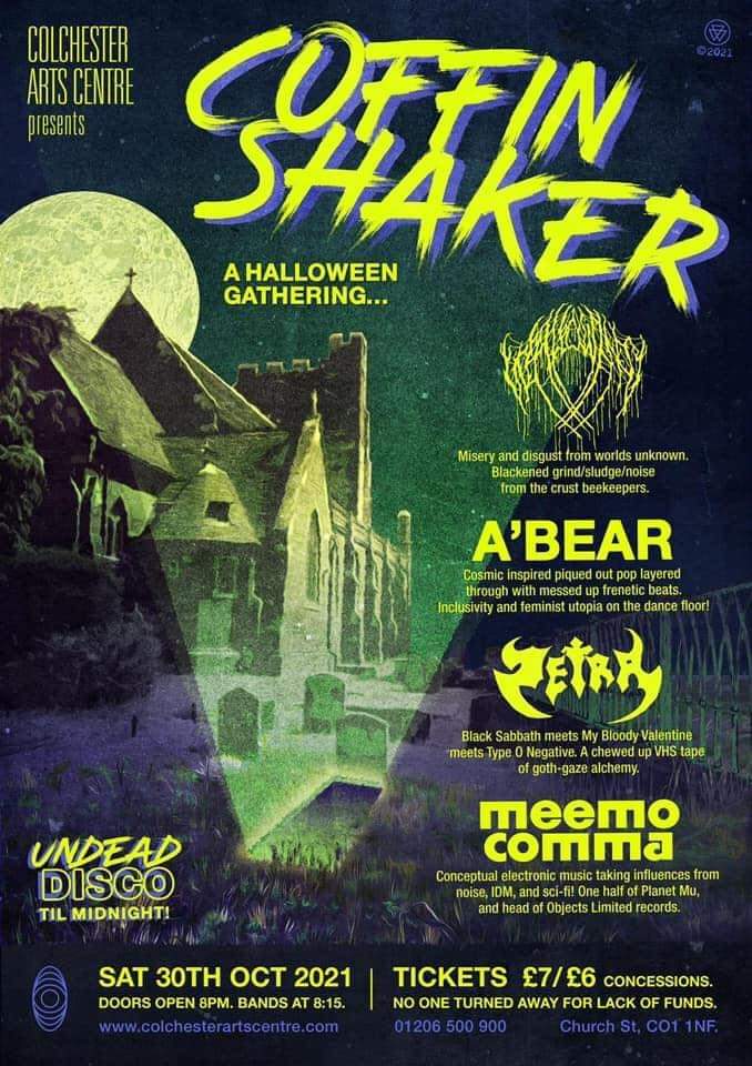 Live Preview: Coffin Shaker at Colchester Arts Centre,&nbsp;30/10/2021